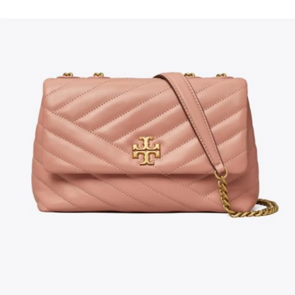 TORY BURCH New Kira Chevron Small Convertible Shoulder Bag - Pink - Picture 6 of 16